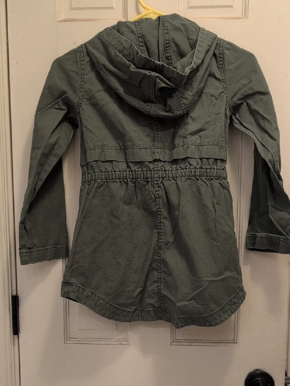 Old Navy Olive Hooded Cinched-Waist Utility Jacket